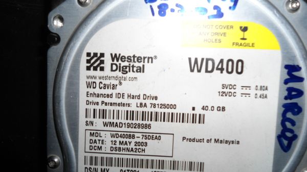 HD Western Digital 40GB IDE