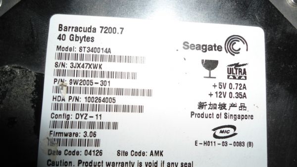 HD Seagate 40 GB IDE